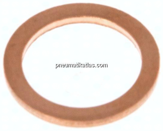 Dichtring aus Kupfer, für G 1/ 4" (1g3,2x17,9x1,5 mm)