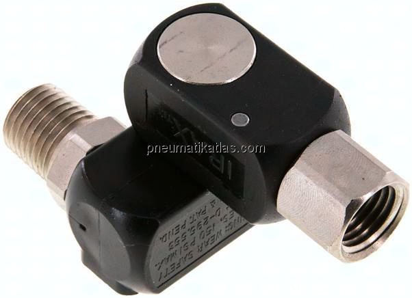 Drehgelenk 3-fach R 1/4" (konisch)(IG)-R 1/4"(AG)