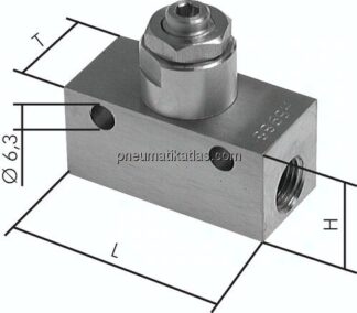 Drosselrückschlagventil, G 1", Edelstahl