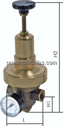 Niederdruck-Druckminderer G 1/2" 0,2 - 2 bar