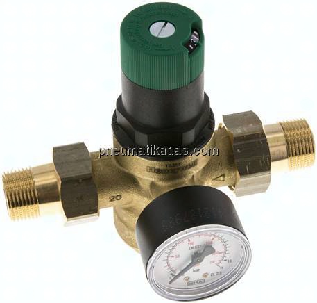 Druckminderer für Trinkwasser R 3/4", 1,5 - 6 bar, DVGW