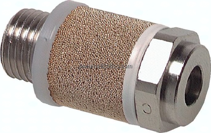 Präzisionsdrosselschalldämpfer G 1/8", Messing vernickelt