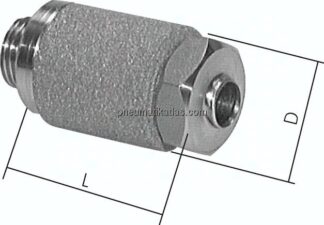 Präzisionsdrosselschalldämpfer G 1/8", 1.4571