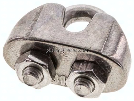 Drahtseilklemme f. 2,0mm Seil, M 3, B=7, 1.4436