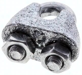 Drahtseilklemme f. 3,0mm Seil, M 4, B=9, Stahl verzinkt