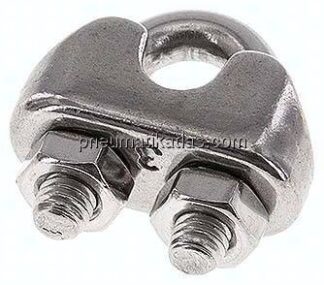 Drahtseilklemme f. 3,0mm Seil, M 4, B=9, 1.4436