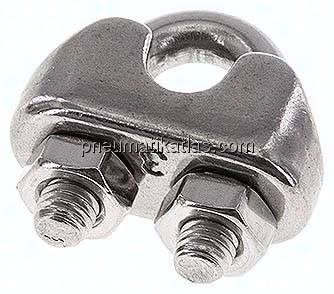 Drahtseilklemme f. 3,0mm Seil, M 4, B=9, 1.4436