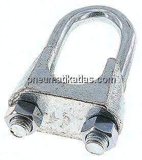 Drahtseilklemme f. 45,0mm Seil, M 18, B=65, Stahl verzinkt