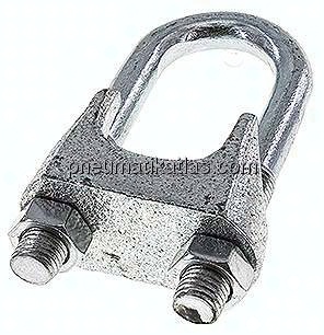 Drahtseilklemme f. 50,0mm Seil, M 20, B=72, Stahl verzinkt