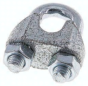 Drahtseilklemme f. 8,0mm Seil, M 6, B=16, Stahl verzinkt