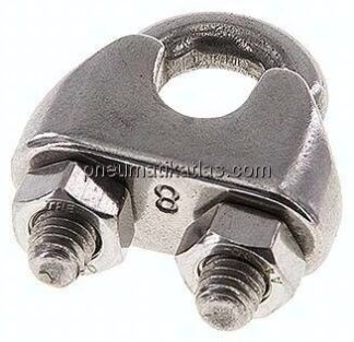 Drahtseilklemme f. 8,0mm Seil, M 6, B=16, 1.4436
