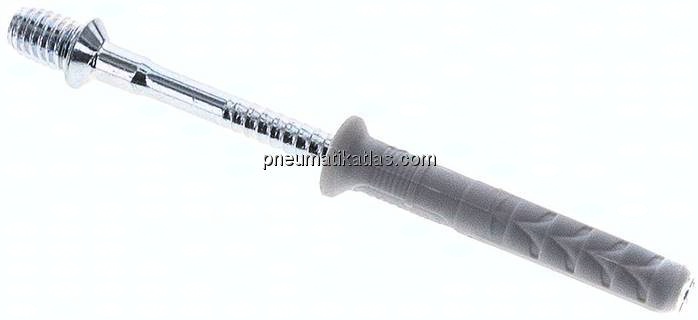 FISCHER Nageldübel 6x40, 50er Pack, Nagel mit metrischem Außengewinde M 6 x 7 (z.B. zur Rohrclipbefe