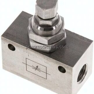 Drosselventil, G 1/4", Edelstahl (Eco)