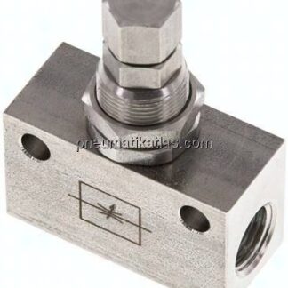 Drosselventil, G 1/8", Edelstahl (Eco)