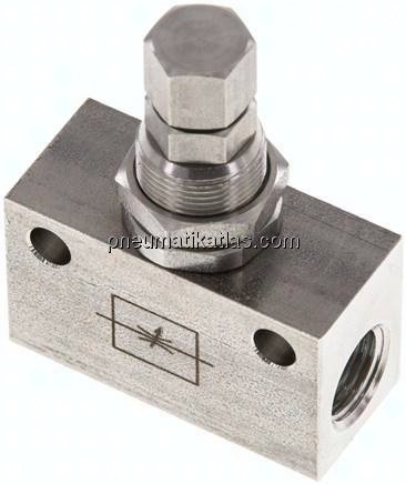 Drosselventil, G 1/8", Edelstahl (Eco)