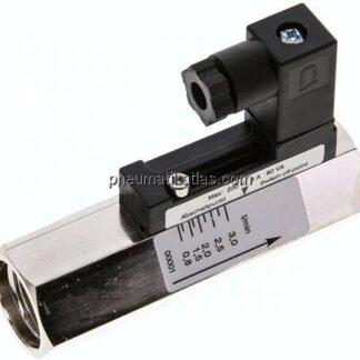 Durchflusswächter G 1/2", 0,8 - 3 l/min, Messing vernickelt