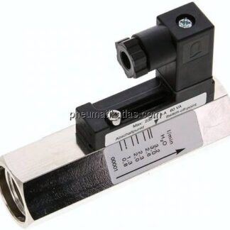 Durchflusswächter G 1/2", 0,8 - 3,2 l/min, Messing vernickelt