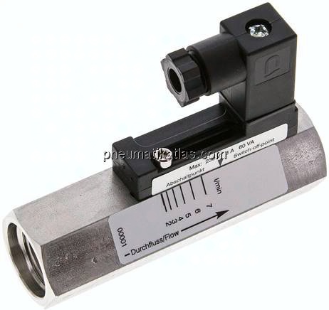 Durchflusswächter G 1/2", 2 - 7 l/min, 1.4571