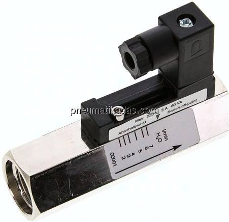 Durchflusswächter G 1/2", 2 - 7 l/min, Messing vernickelt