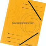 HERLITZ Eckspannermappe gelb, mit 3 Einschlagklappen