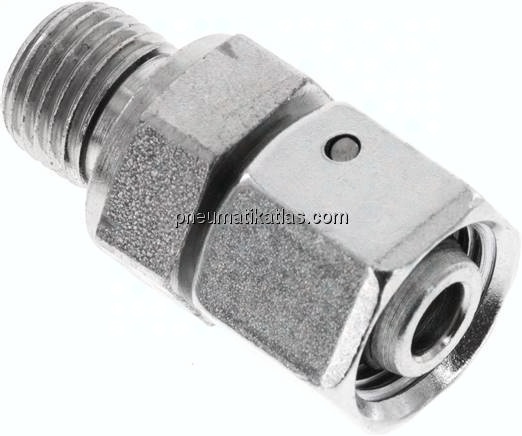 Einstellb. Schneidringverschr. G 1/4"-10 L, Stahl verzinkt