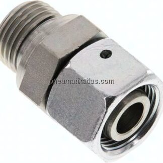 Einstellb. Schneidringverschr. G 1/2"-15 L, Stahl verzinkt