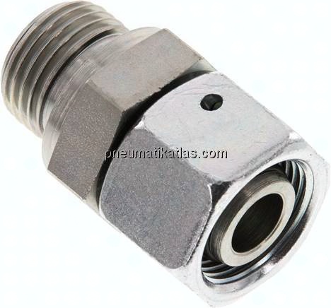 Einstellb. Schneidringverschr. G 1/2"-15 L, Stahl verzinkt
