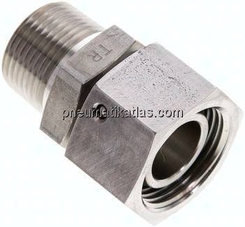 Einstellb. Schneidringverschr. 22 L-NPT 3/4", 1.4571