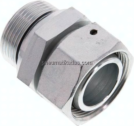Einstellb. Schneidringverschr. G 1-1/4"-35 L, Stahl verzinkt