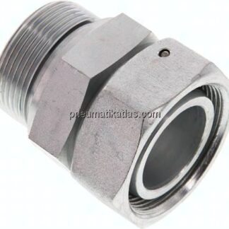Einstellb. Schneidringverschr. G 1-1/2"-42 L, Stahl verzinkt