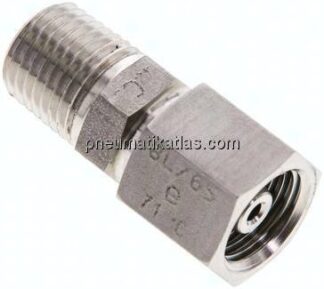 Einstellb. Schneidringverschr. 6 S-NPT 1/4", 1.4571
