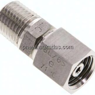 Einstellb. Schneidringverschr. 6 S-NPT 1/4", 1.4571