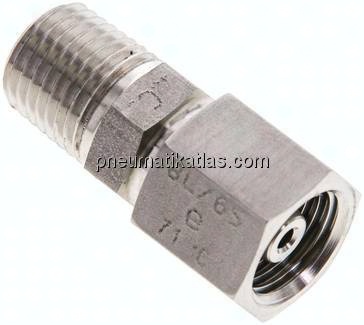 Einstellb. Schneidringverschr. 6 S-NPT 1/4", 1.4571