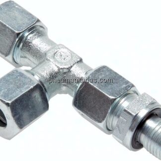 Einstellb. L-Schneidringverschraubung G 1-1/2"-38 S (M52x2), Stahl verzinkt