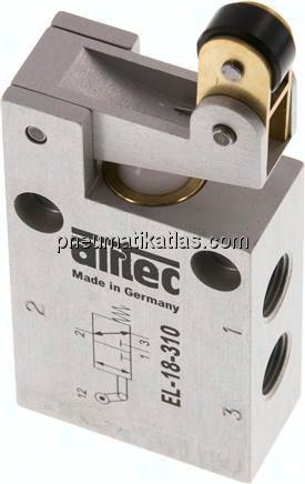 3/2-Wege (NC/NO) Endschalter mit Leerrücklaufrolle, G 1/8"
