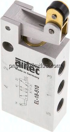 5/2-Wege Endschalter mit Leerrücklaufrolle, G 1/8"