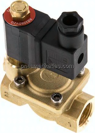Entlastventil (NO) G 1/2" für Kolbenkompressoren, 230 VAC