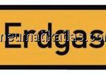 Rohrleitungskennzeichnung, 5er, 15 x 100, Erdgas (GHS 02)