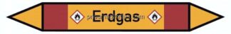 Rohrleitungskennzeichnung, 5er, 15 x 100, Erdgas (GHS 02)