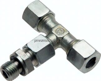 Einstellb. T-Schneidringverschraub.M 20x1,5-14 S (M22x1,5), Stahl verzinkt