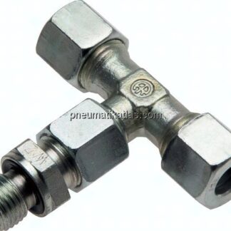 Einstellb. T-Schneidringverschraub.M 20x1,5-14 S (M22x1,5), Stahl verzinkt