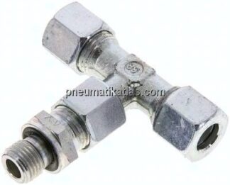 Einstellb. T-Schneidringverschraub.G 1/4"-10 L (M16x1,5), Stahl verzinkt