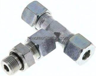 Einstellb. T-Schneidringverschraub.G 3/8"-10 S (M18x1,5), Stahl verzinkt