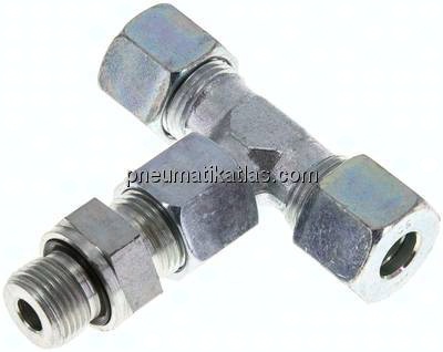 Einstellb. T-Schneidringverschraub.G 3/8"-10 S (M18x1,5), Stahl verzinkt