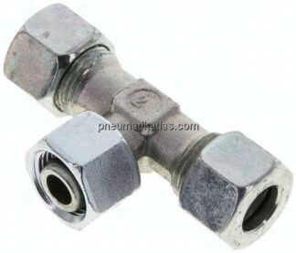 Einstellb. T-Schneidringverschraubung 12 L (M18x1,5), Stahl verzinkt