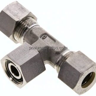Einstellb. T-Schneidringverschraubung 12 L (M18x1,5), Klemmring 1.4571 (NC)