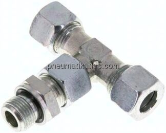 Einstellb. T-Schneidringverschraub.G 3/8"-12 L (M18x1,5), Stahl verzinkt
