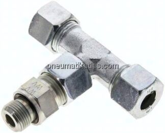 Einstellb. T-Schneidringverschraub.G 3/8"-12 S (M20x1,5), Stahl verzinkt