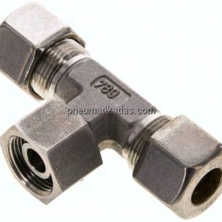 Einstellb. T-Schneidringverschraubung 14 S (M22x1,5), Klemmring 1.4571 (NC)