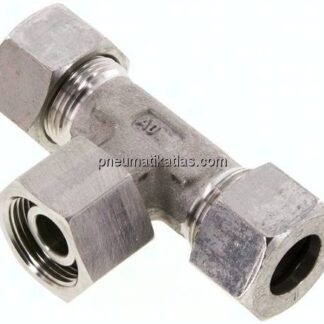 Einstellb. T-Schneidringverschraubung 15 L (M22x1,5), 1.4571